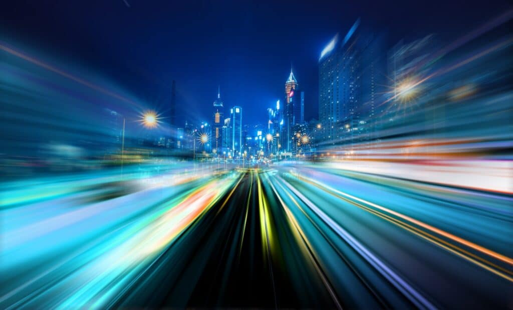 An image of lights representing the chaos of an Agile transformation being managed without Path to Agility Navigator.