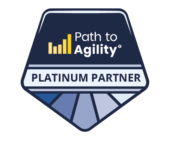 An image of the Platinum Path to Agility Partnership badge.