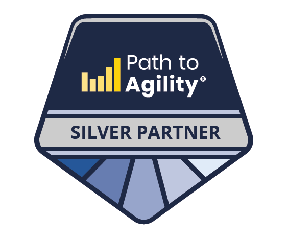 An image of the Silver Path to Agility Partnership badge.