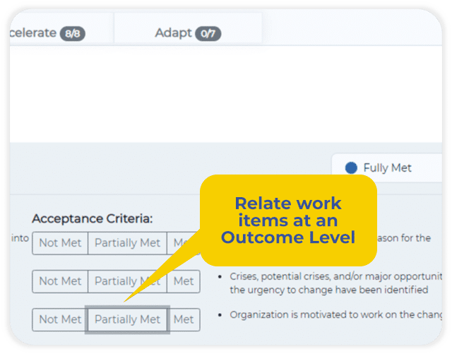 Track progress at an Acceptance Criteria Level